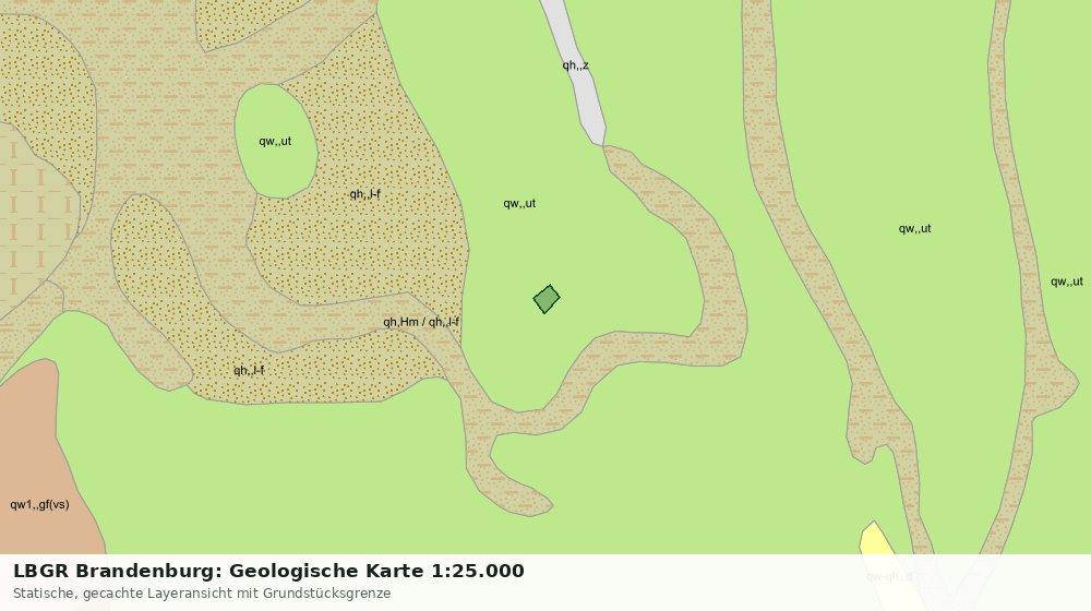 Statische Kartenansicht: LBGR Brandenburg: Geologische Karte 1:25.000