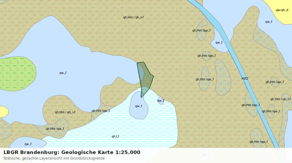 Statische Kartenansicht: LBGR Brandenburg: Geologische Karte 1:25.000