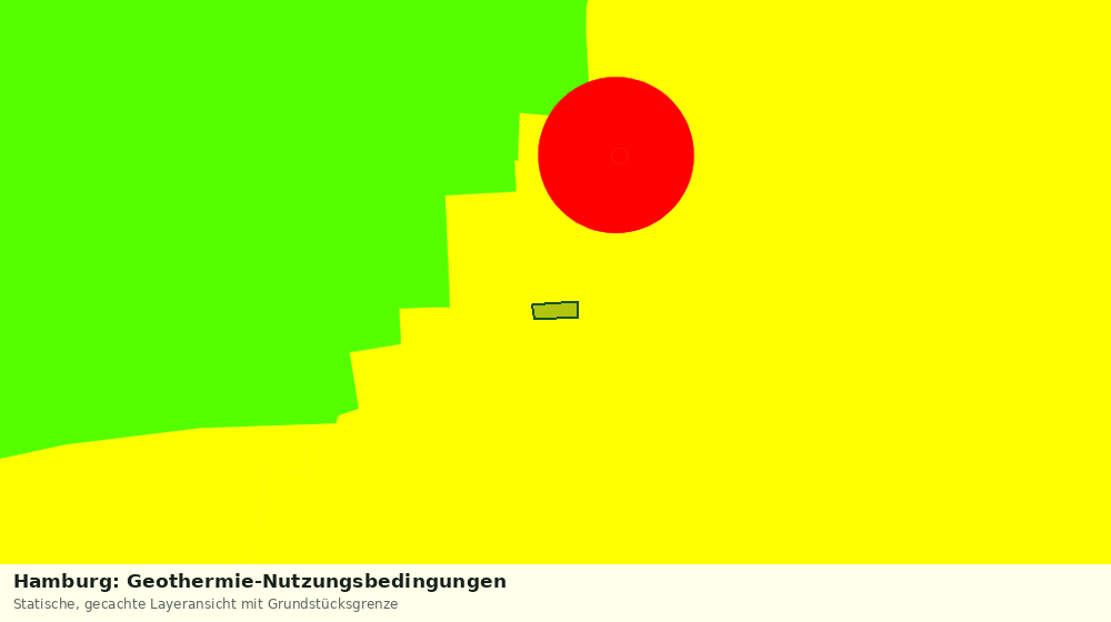 Statische Kartenansicht: Hamburg: Geothermie-Nutzungsbedingungen