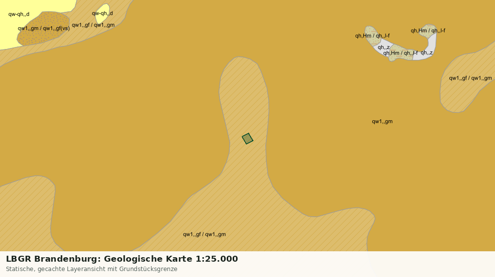 Statische Kartenansicht: LBGR Brandenburg: Geologische Karte 1:25.000