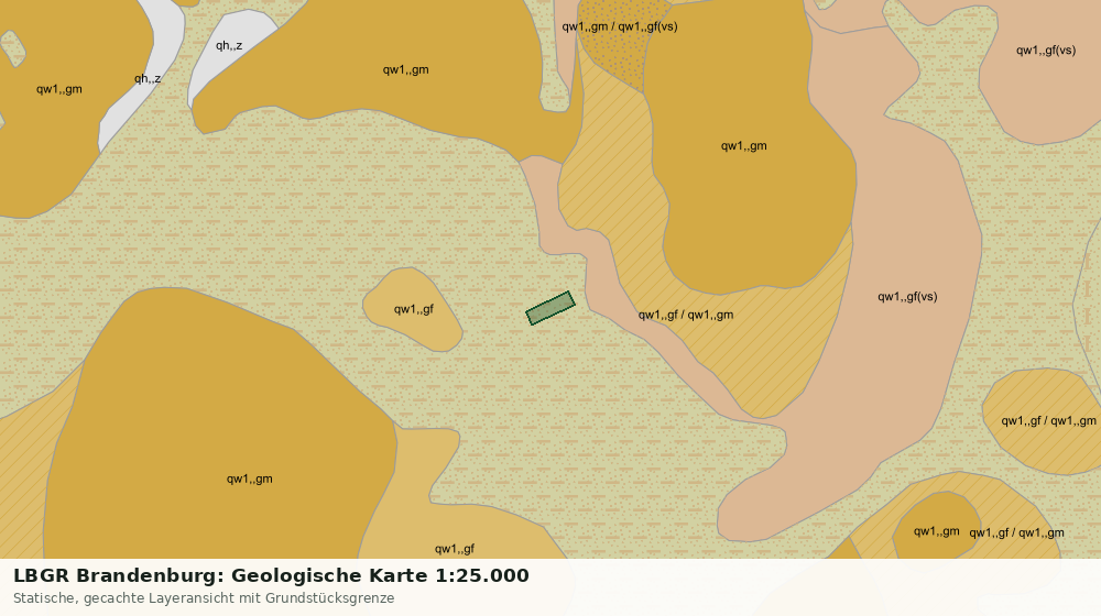 Statische Kartenansicht: LBGR Brandenburg: Geologische Karte 1:25.000