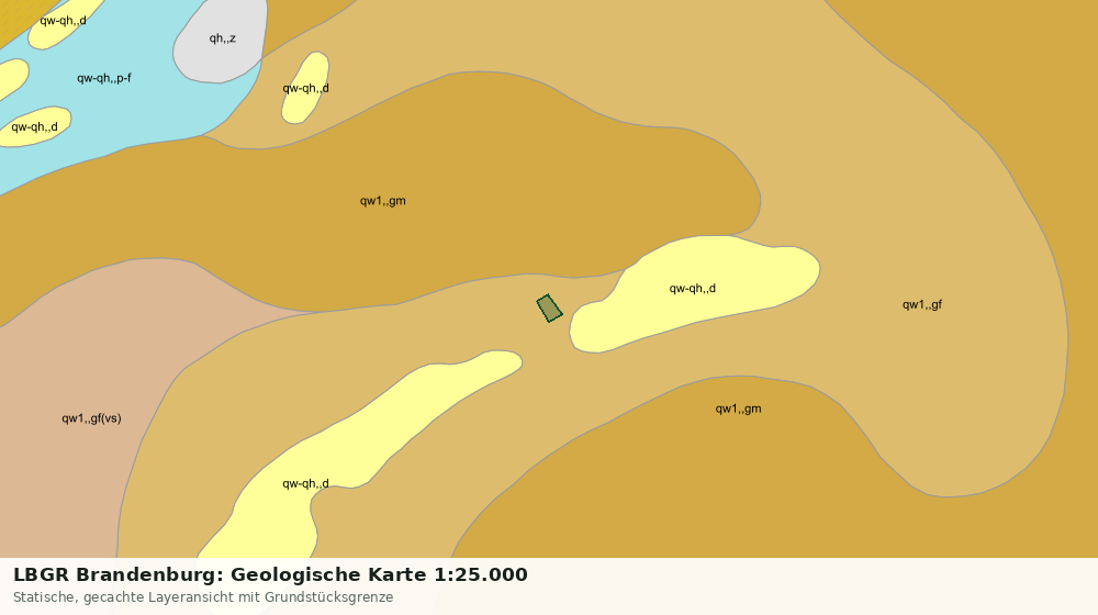 Statische Kartenansicht: LBGR Brandenburg: Geologische Karte 1:25.000