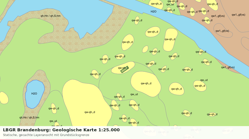 Statische Kartenansicht: LBGR Brandenburg: Geologische Karte 1:25.000