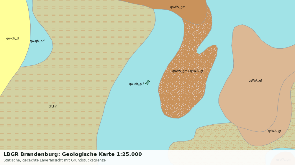 Statische Kartenansicht: LBGR Brandenburg: Geologische Karte 1:25.000