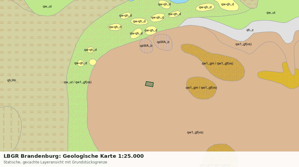 Statische Kartenansicht: LBGR Brandenburg: Geologische Karte 1:25.000