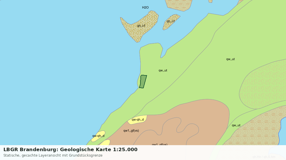 Statische Kartenansicht: LBGR Brandenburg: Geologische Karte 1:25.000