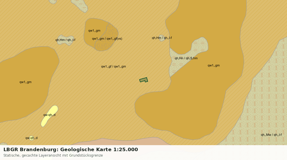 Statische Kartenansicht: LBGR Brandenburg: Geologische Karte 1:25.000