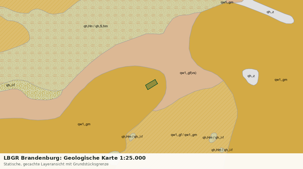 Statische Kartenansicht: LBGR Brandenburg: Geologische Karte 1:25.000