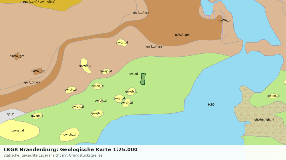 Statische Kartenansicht: LBGR Brandenburg: Geologische Karte 1:25.000