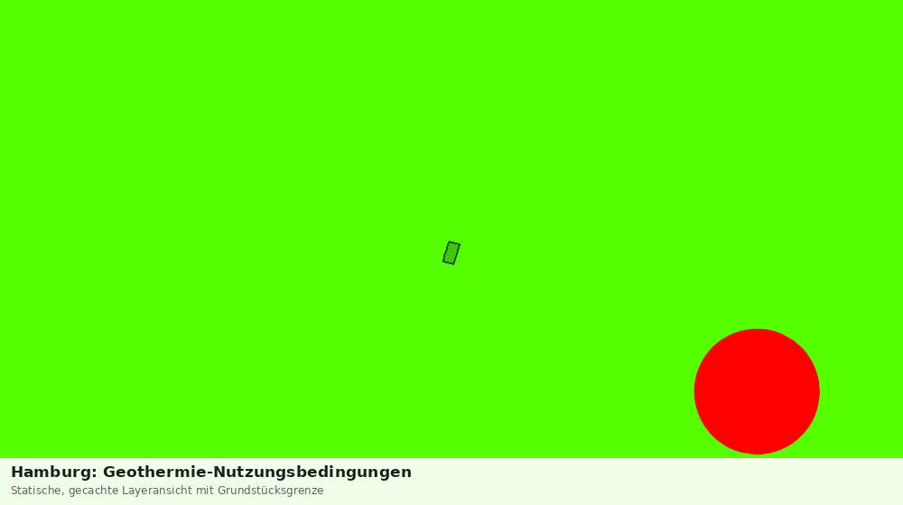 Statische Kartenansicht: Hamburg: Geothermie-Nutzungsbedingungen