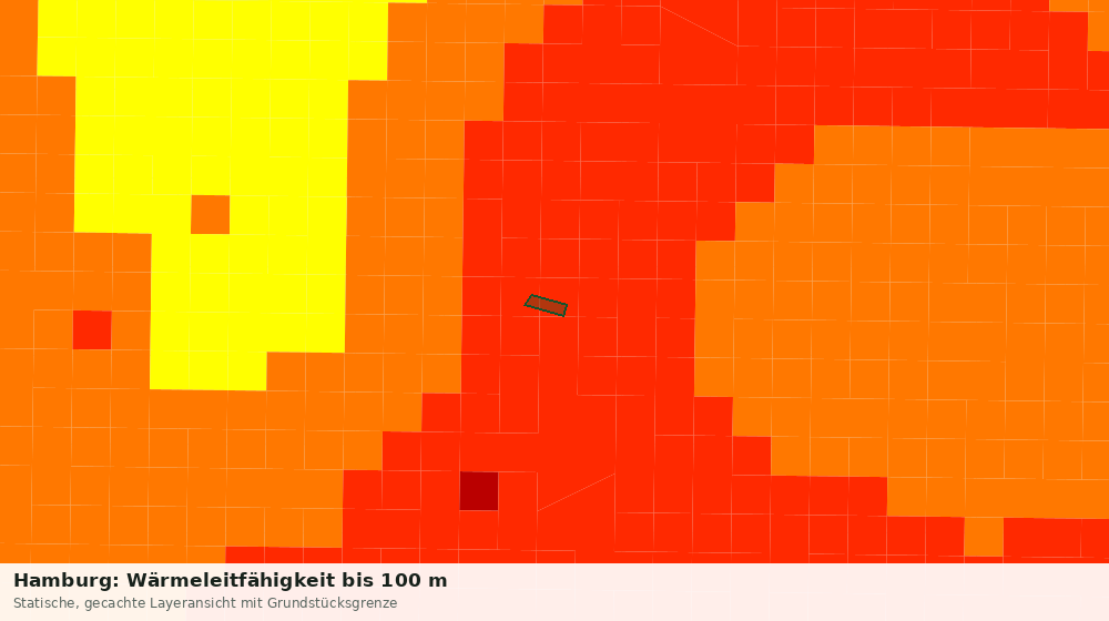 Statische Kartenansicht: Hamburg: Wärmeleitfähigkeit bis 100 m
