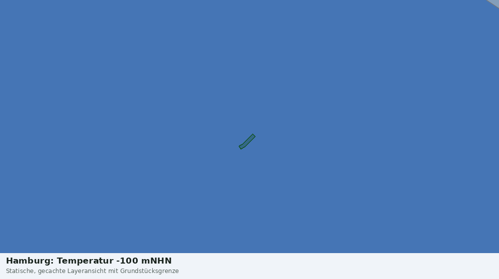 Statische Kartenansicht: Hamburg: Temperatur -100 mNHN