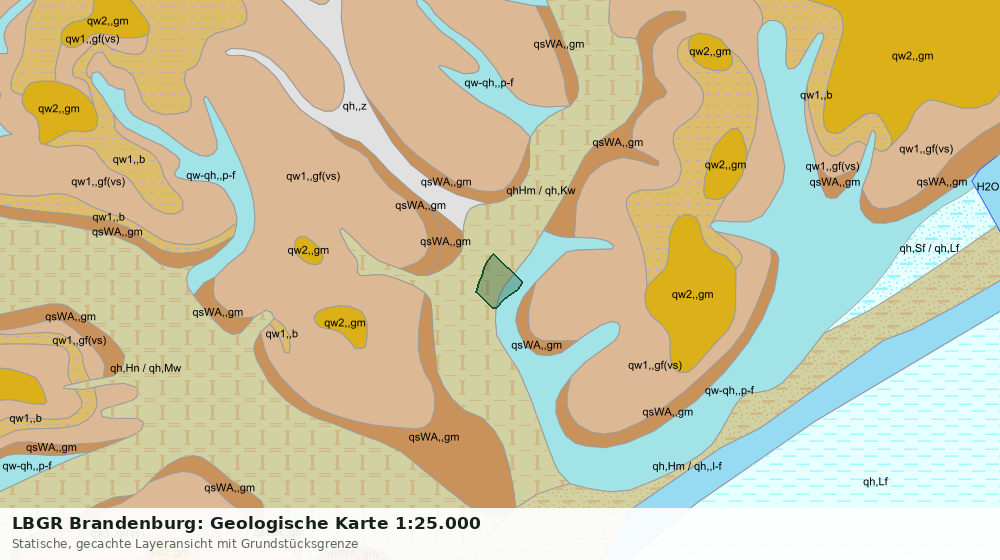 Statische Kartenansicht: LBGR Brandenburg: Geologische Karte 1:25.000