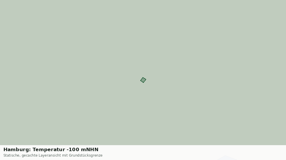 Statische Kartenansicht: Hamburg: Temperatur -100 mNHN