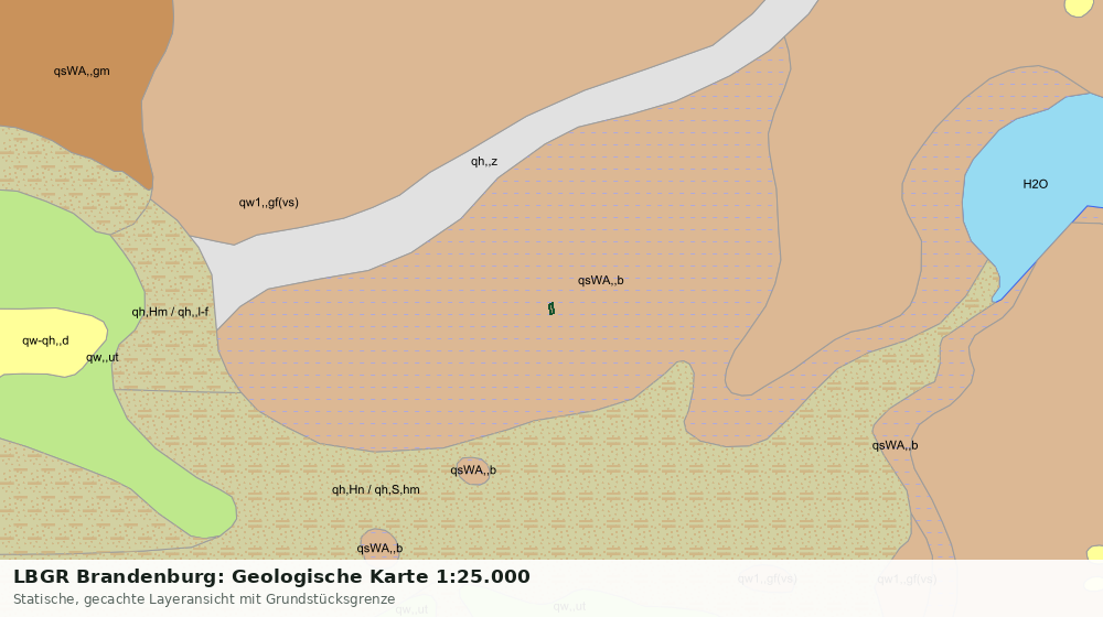 Statische Kartenansicht: LBGR Brandenburg: Geologische Karte 1:25.000
