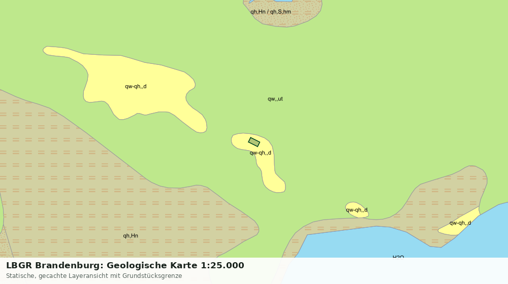 Statische Kartenansicht: LBGR Brandenburg: Geologische Karte 1:25.000