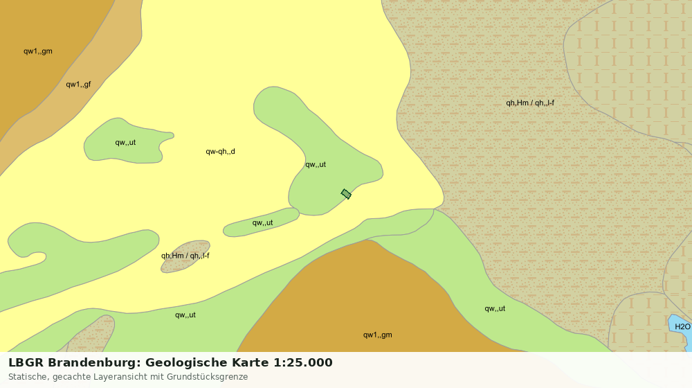 Statische Kartenansicht: LBGR Brandenburg: Geologische Karte 1:25.000