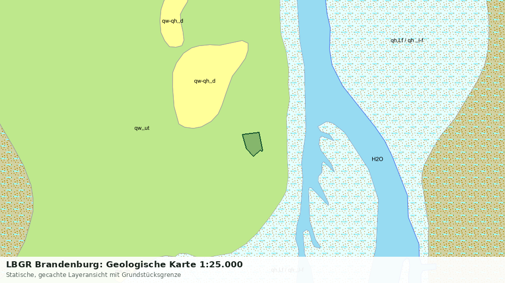 Statische Kartenansicht: LBGR Brandenburg: Geologische Karte 1:25.000