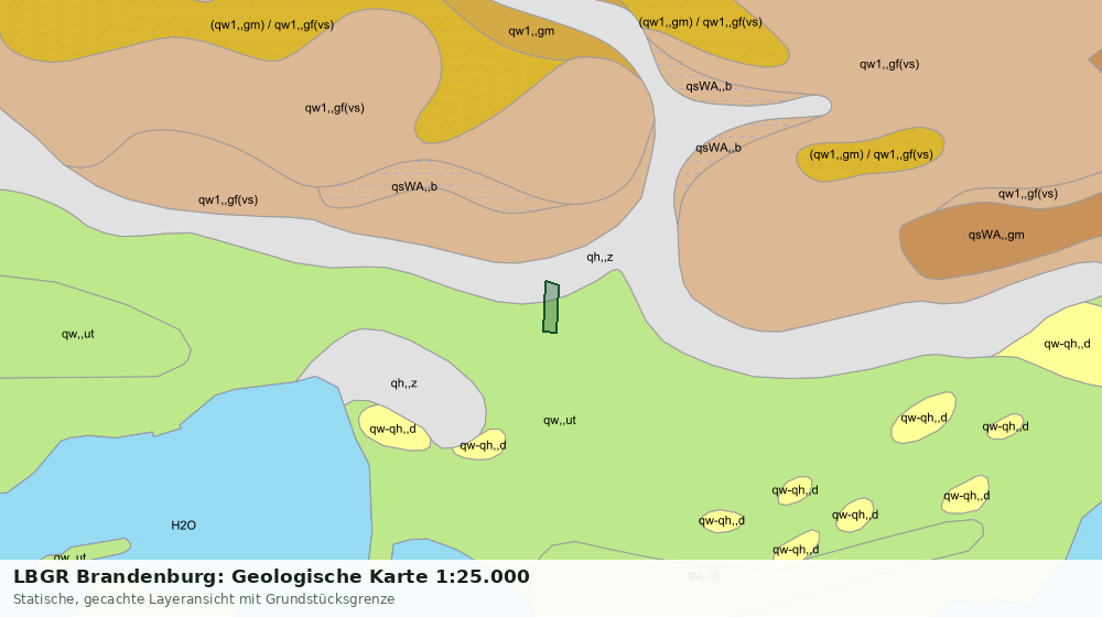 Statische Kartenansicht: LBGR Brandenburg: Geologische Karte 1:25.000