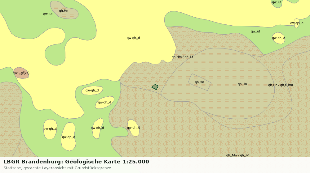 Statische Kartenansicht: LBGR Brandenburg: Geologische Karte 1:25.000