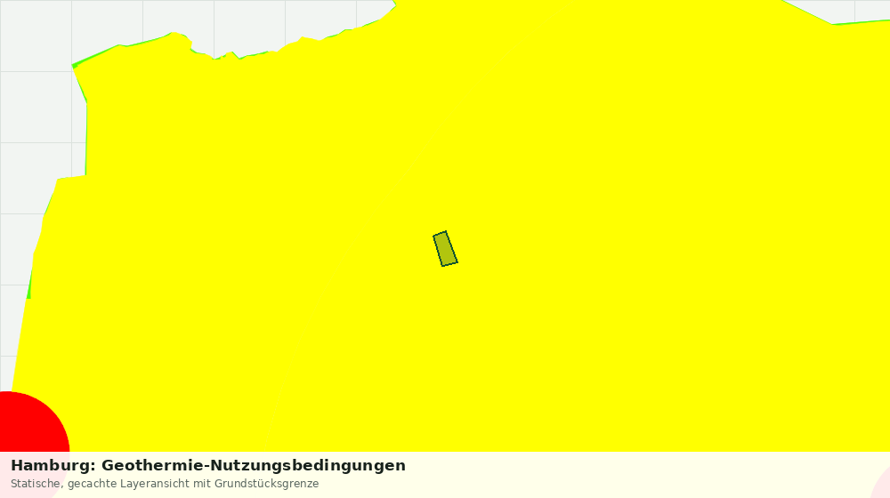 Statische Kartenansicht: Hamburg: Geothermie-Nutzungsbedingungen