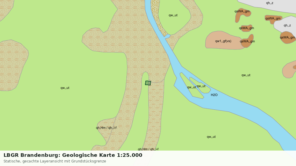 Statische Kartenansicht: LBGR Brandenburg: Geologische Karte 1:25.000