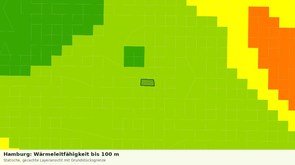 Statische Kartenansicht: Hamburg: Wärmeleitfähigkeit bis 100 m