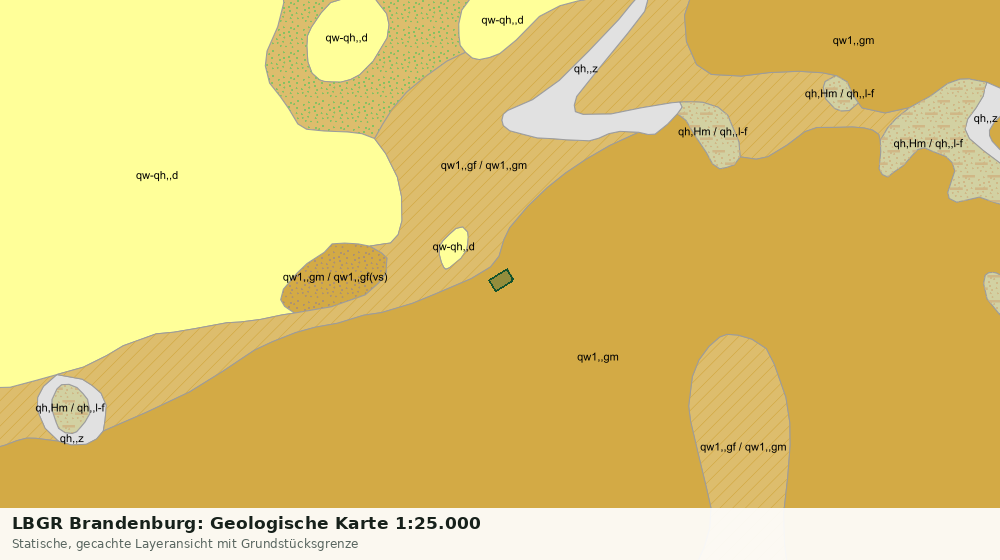 Statische Kartenansicht: LBGR Brandenburg: Geologische Karte 1:25.000