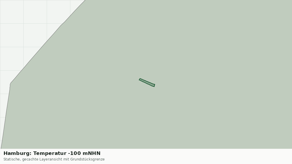 Statische Kartenansicht: Hamburg: Temperatur -100 mNHN