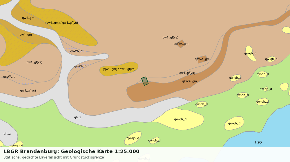 Statische Kartenansicht: LBGR Brandenburg: Geologische Karte 1:25.000