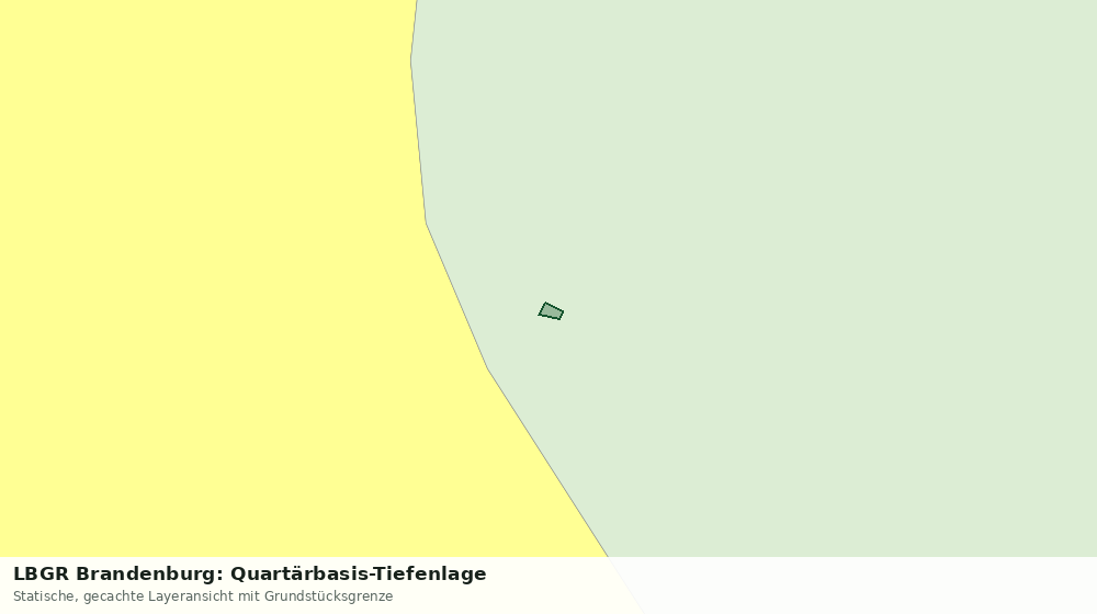 Statische Kartenansicht: LBGR Brandenburg: Quartärbasis-Tiefenlage
