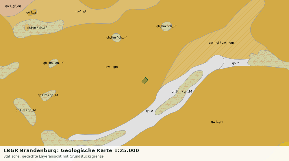 Statische Kartenansicht: LBGR Brandenburg: Geologische Karte 1:25.000