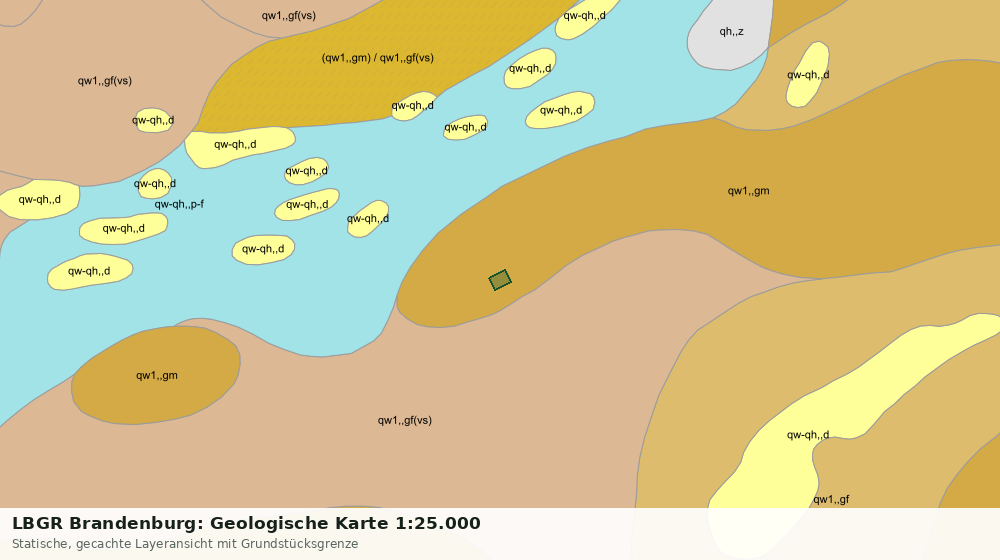 Statische Kartenansicht: LBGR Brandenburg: Geologische Karte 1:25.000