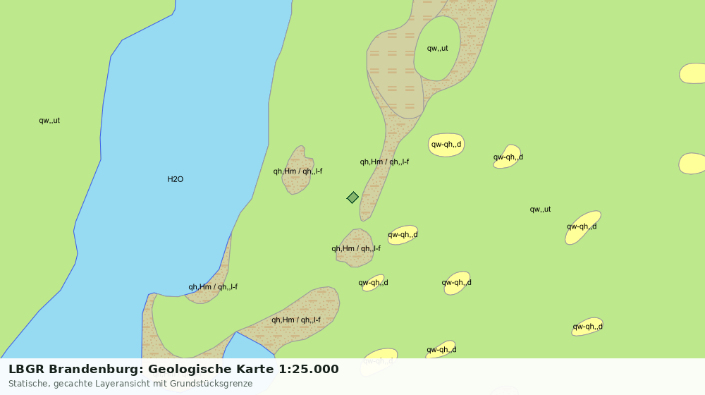 Statische Kartenansicht: LBGR Brandenburg: Geologische Karte 1:25.000