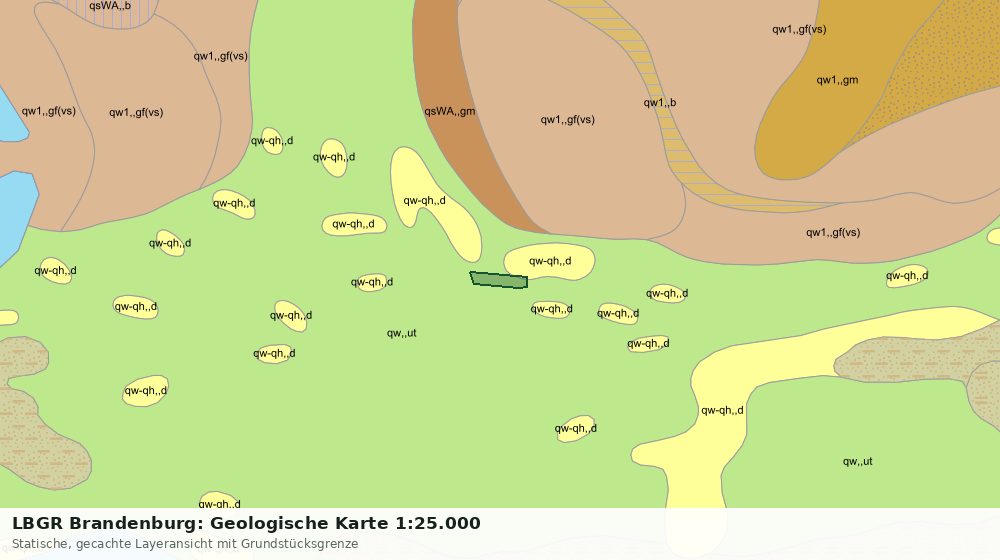 Statische Kartenansicht: LBGR Brandenburg: Geologische Karte 1:25.000