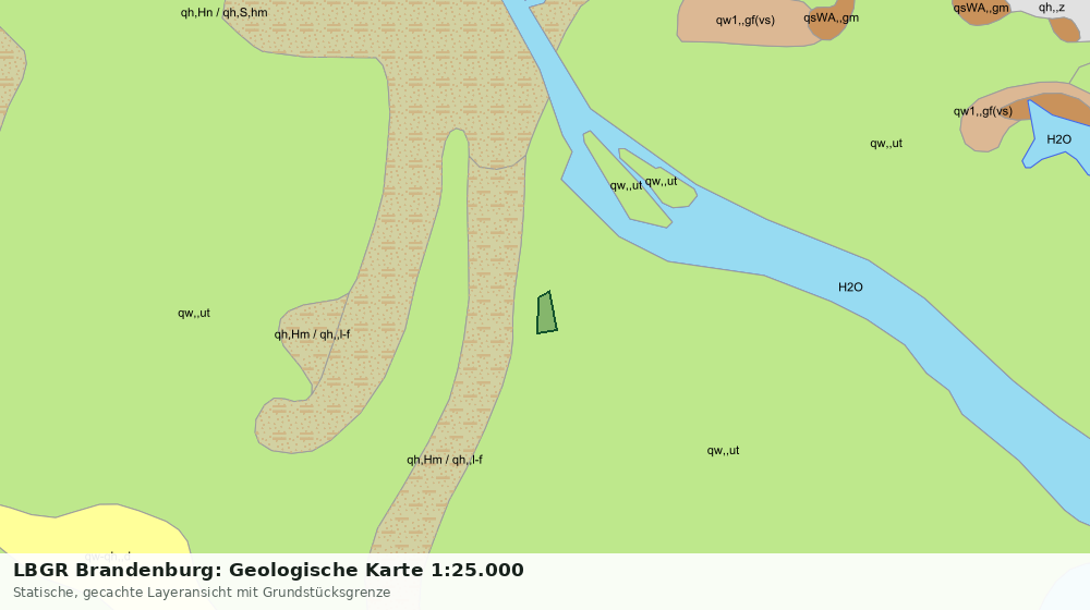 Statische Kartenansicht: LBGR Brandenburg: Geologische Karte 1:25.000