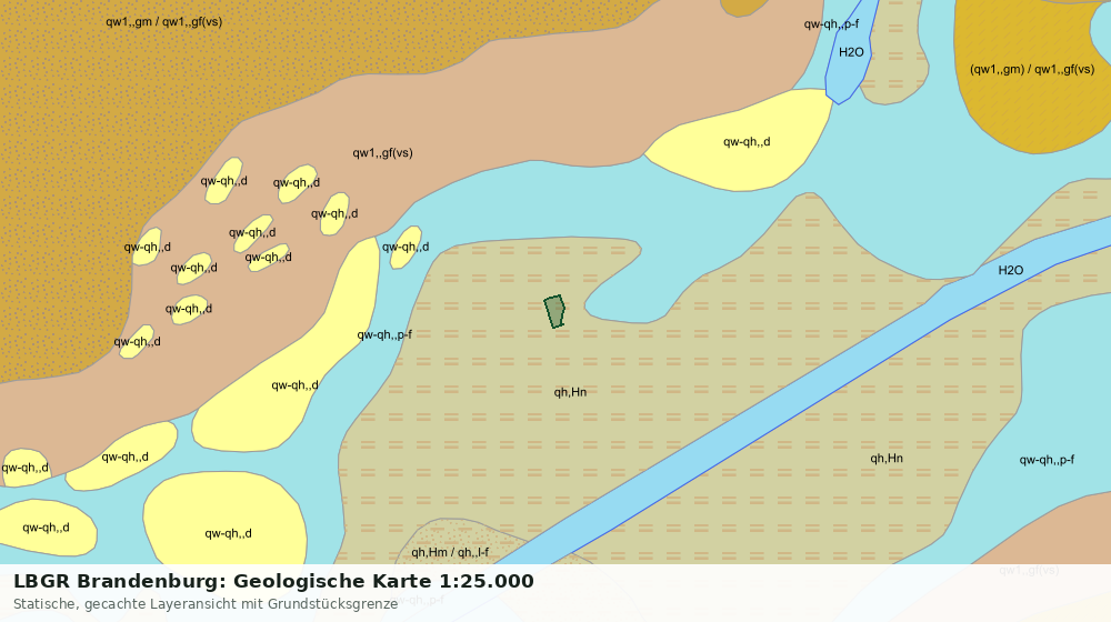 Statische Kartenansicht: LBGR Brandenburg: Geologische Karte 1:25.000