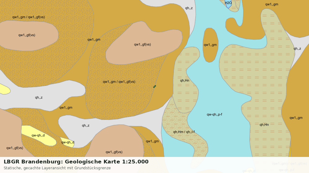 Statische Kartenansicht: LBGR Brandenburg: Geologische Karte 1:25.000