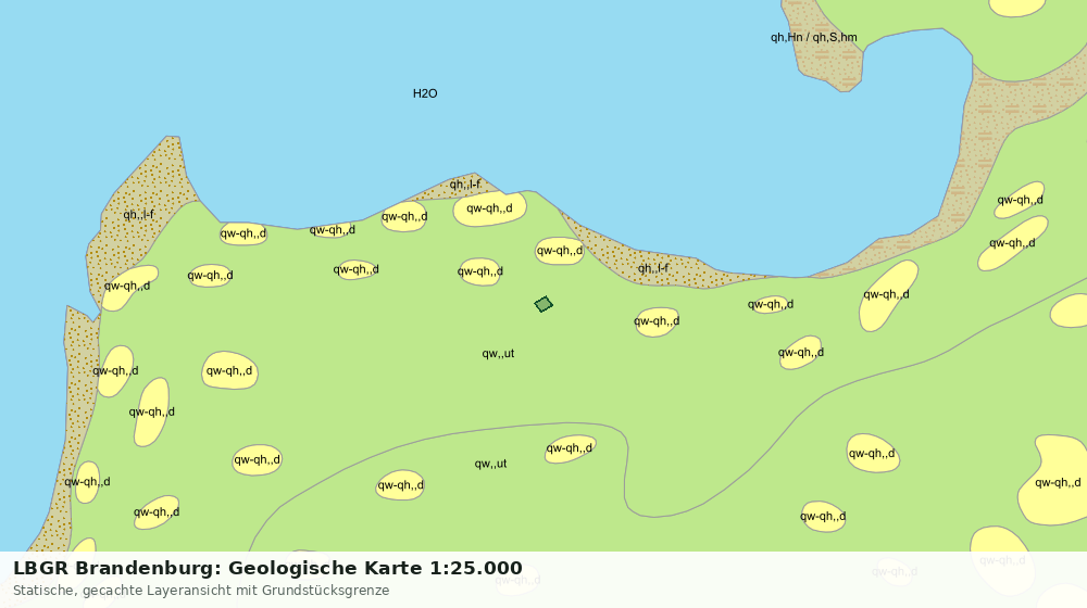 Statische Kartenansicht: LBGR Brandenburg: Geologische Karte 1:25.000