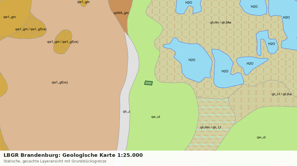 Statische Kartenansicht: LBGR Brandenburg: Geologische Karte 1:25.000