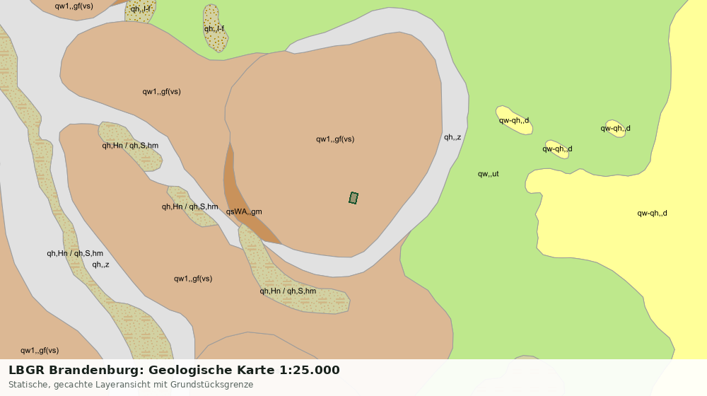 Statische Kartenansicht: LBGR Brandenburg: Geologische Karte 1:25.000