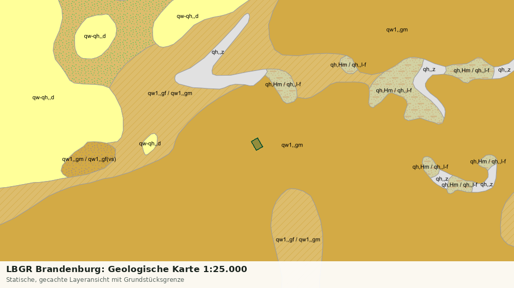 Statische Kartenansicht: LBGR Brandenburg: Geologische Karte 1:25.000