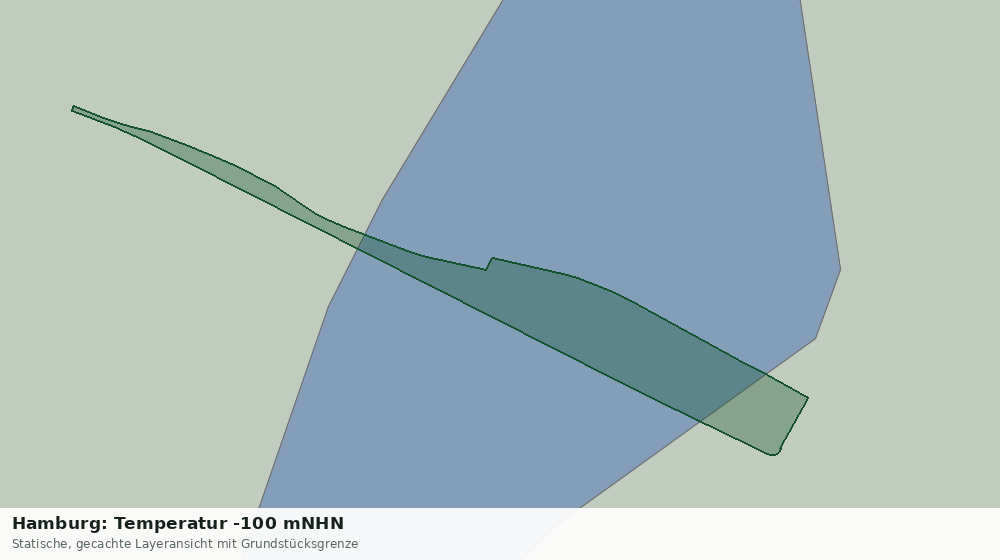 Statische Kartenansicht: Hamburg: Temperatur -100 mNHN
