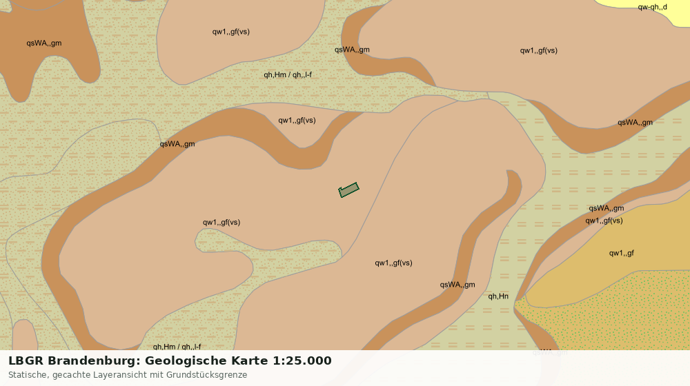 Statische Kartenansicht: LBGR Brandenburg: Geologische Karte 1:25.000