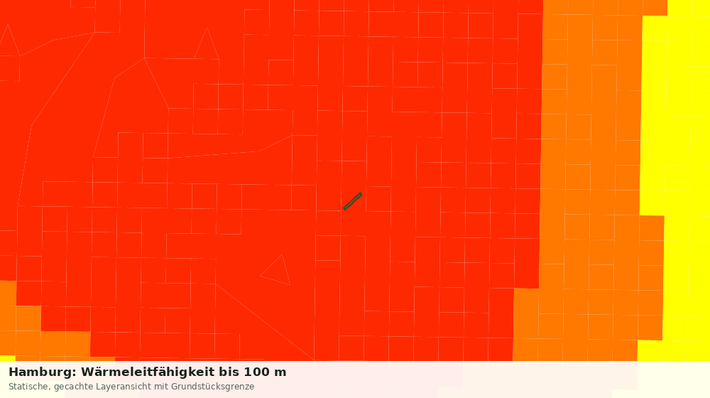 Statische Kartenansicht: Hamburg: Wärmeleitfähigkeit bis 100 m