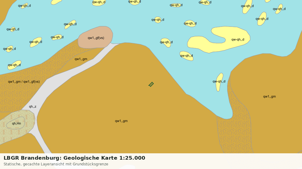 Statische Kartenansicht: LBGR Brandenburg: Geologische Karte 1:25.000