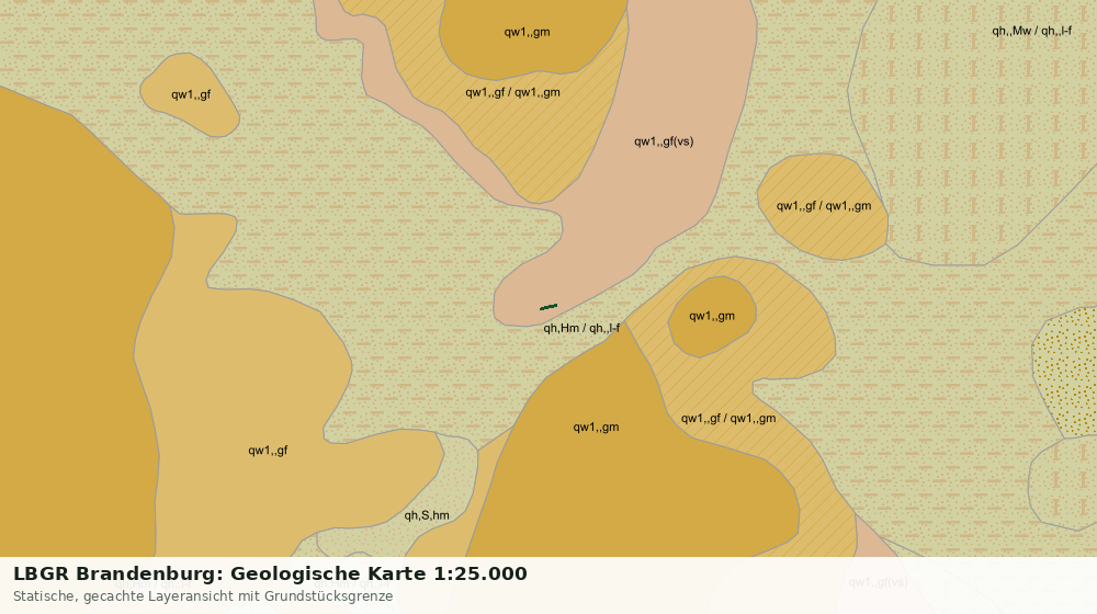 Statische Kartenansicht: LBGR Brandenburg: Geologische Karte 1:25.000