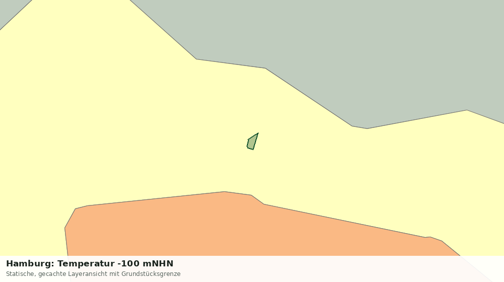 Statische Kartenansicht: Hamburg: Temperatur -100 mNHN