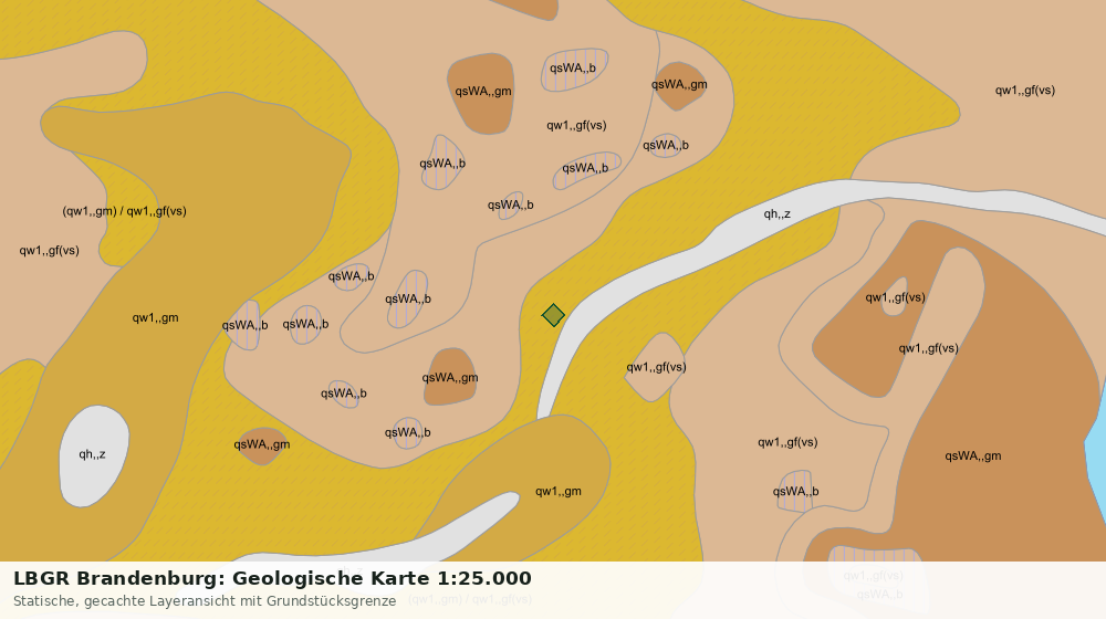 Statische Kartenansicht: LBGR Brandenburg: Geologische Karte 1:25.000