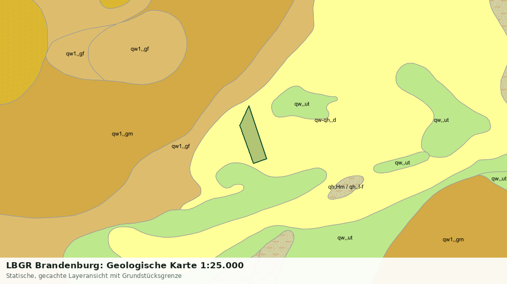 Statische Kartenansicht: LBGR Brandenburg: Geologische Karte 1:25.000